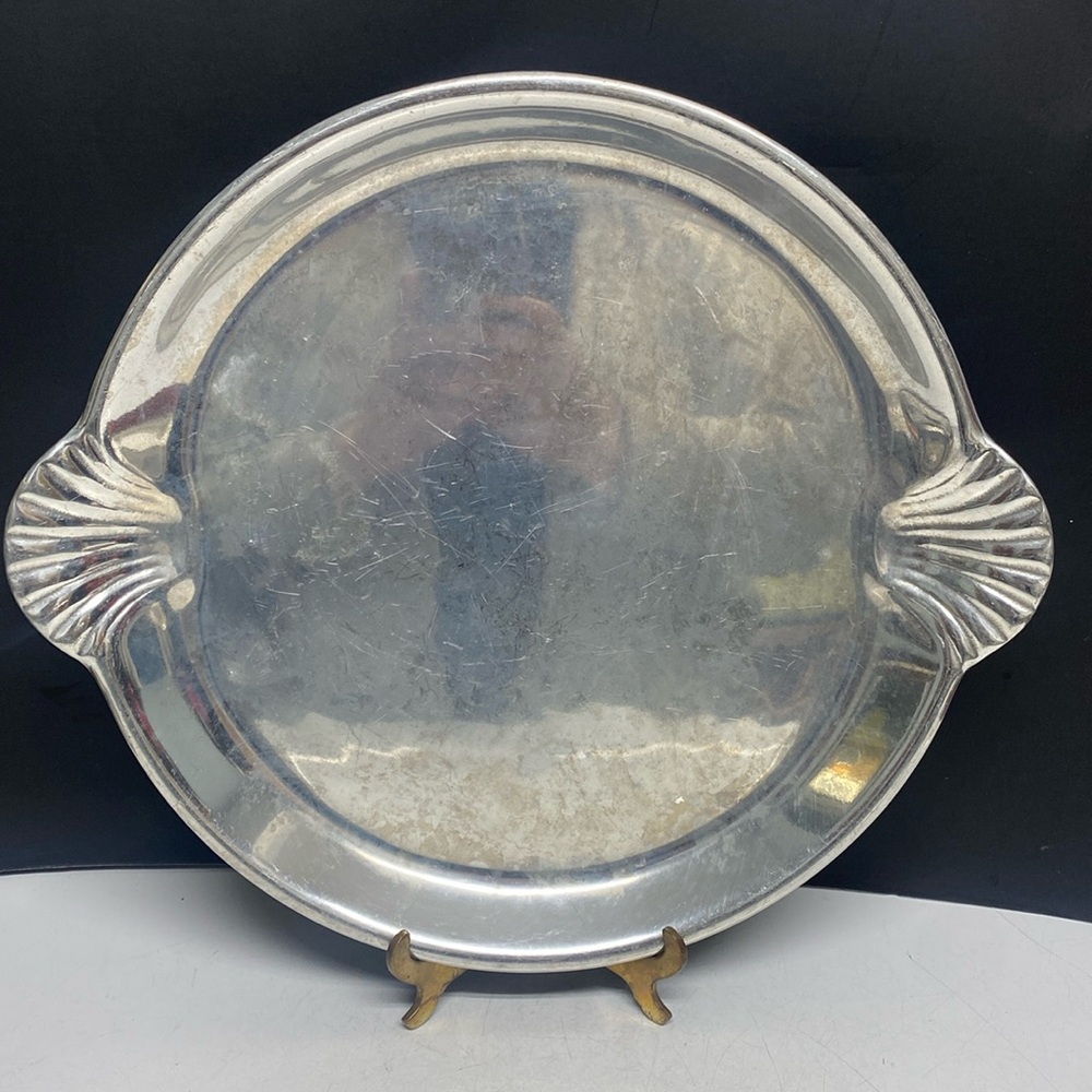 RWP The Wilton Co Armetale Shell Handled Tray Platter